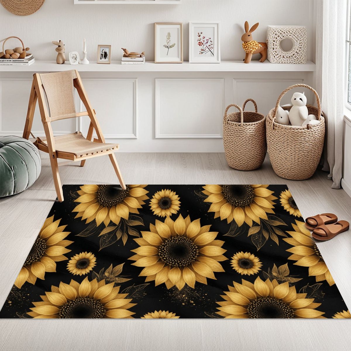 Area Rug without Tassels (3:5) 22slonecznikigoldaop