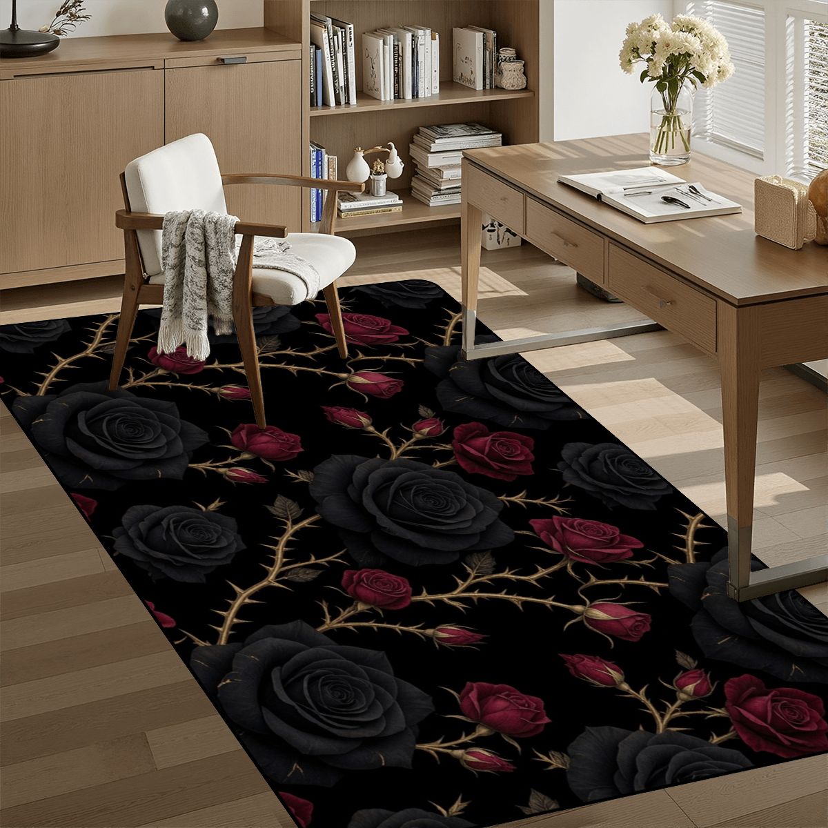 Noir Rose — Runner rug