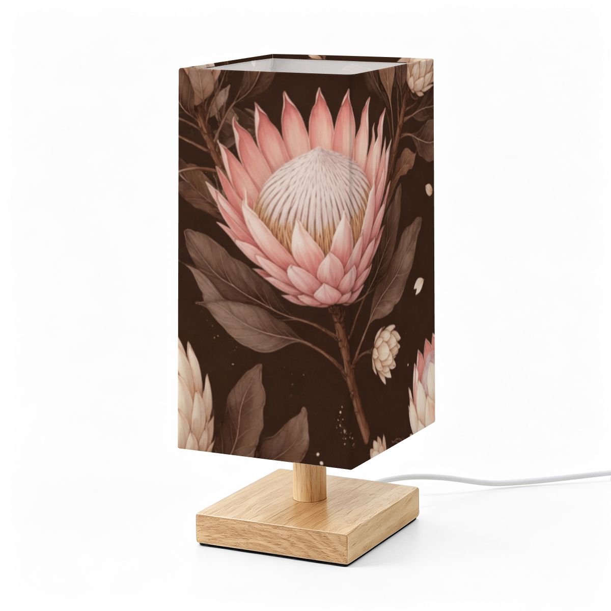 Protea Espresso — Lampa stołowa kwadratowa