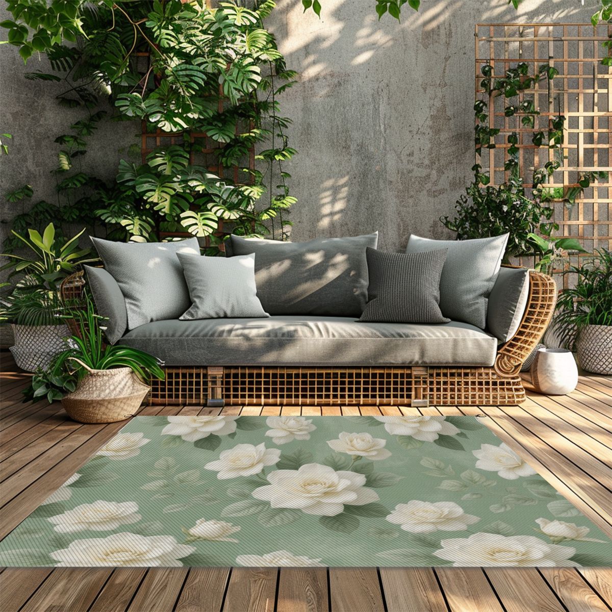 Gardenie Sage — Outdoor rug
