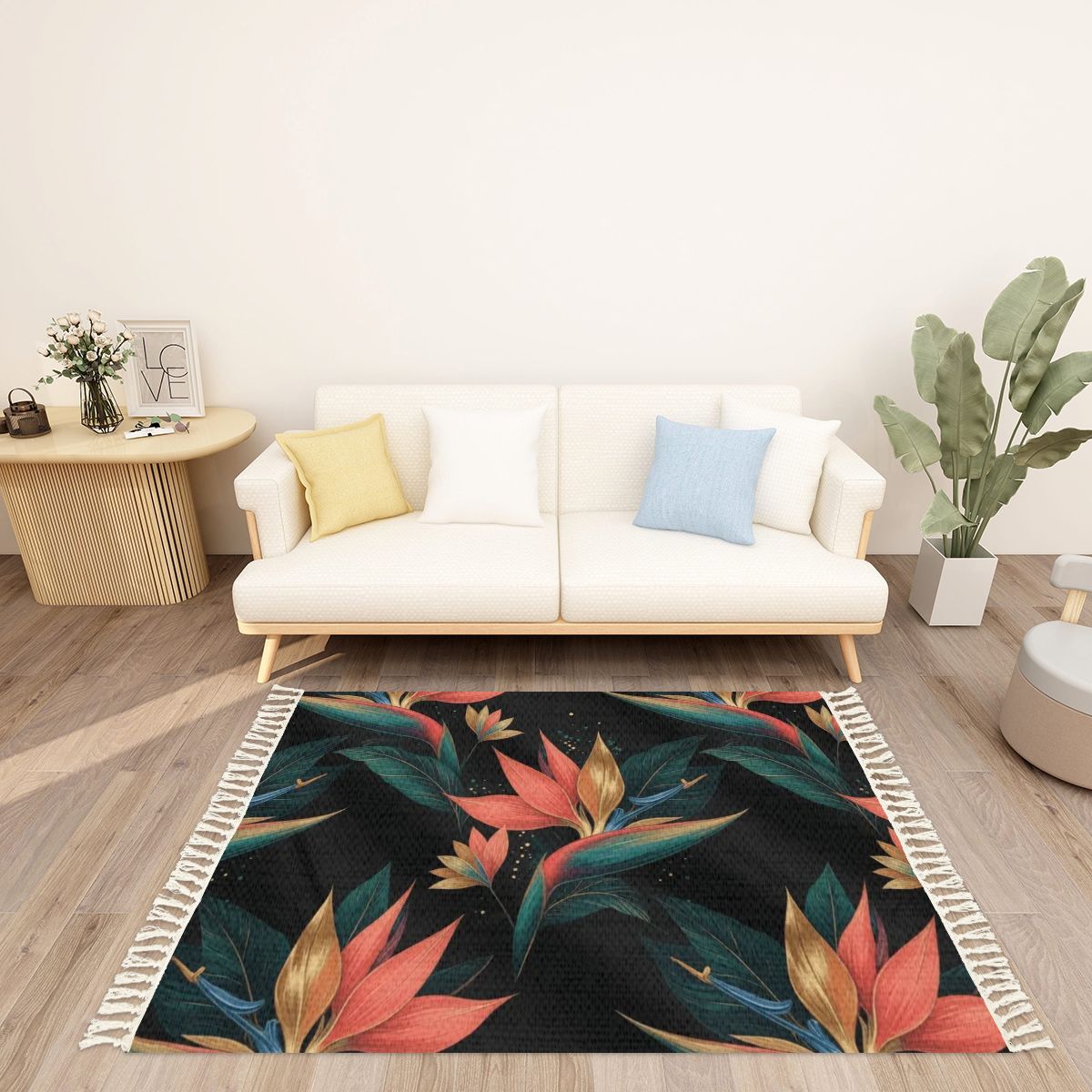 Area Rug with Tassels (3:2) 25rajskiptakaop