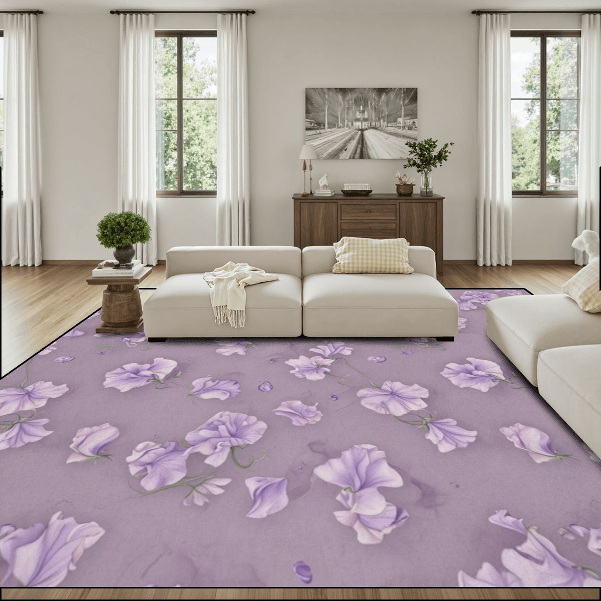 Large Area Rug Floor Carpet (4:3) 23groszeklawendaaop