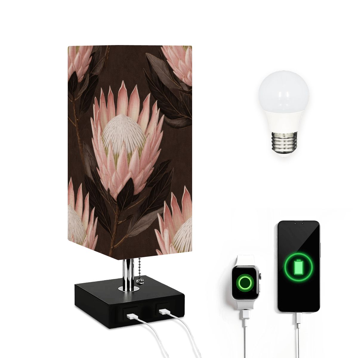 Protea — Lampa stołowa kwadratowa
