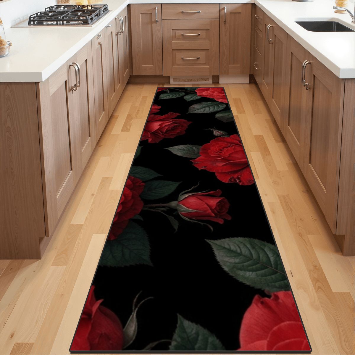 Runner Rug 24"x96" 12rozeczerwoneaop