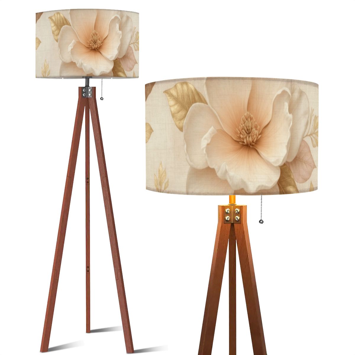 Magnolie Champagne — Lampa podłogowa na trójnogu