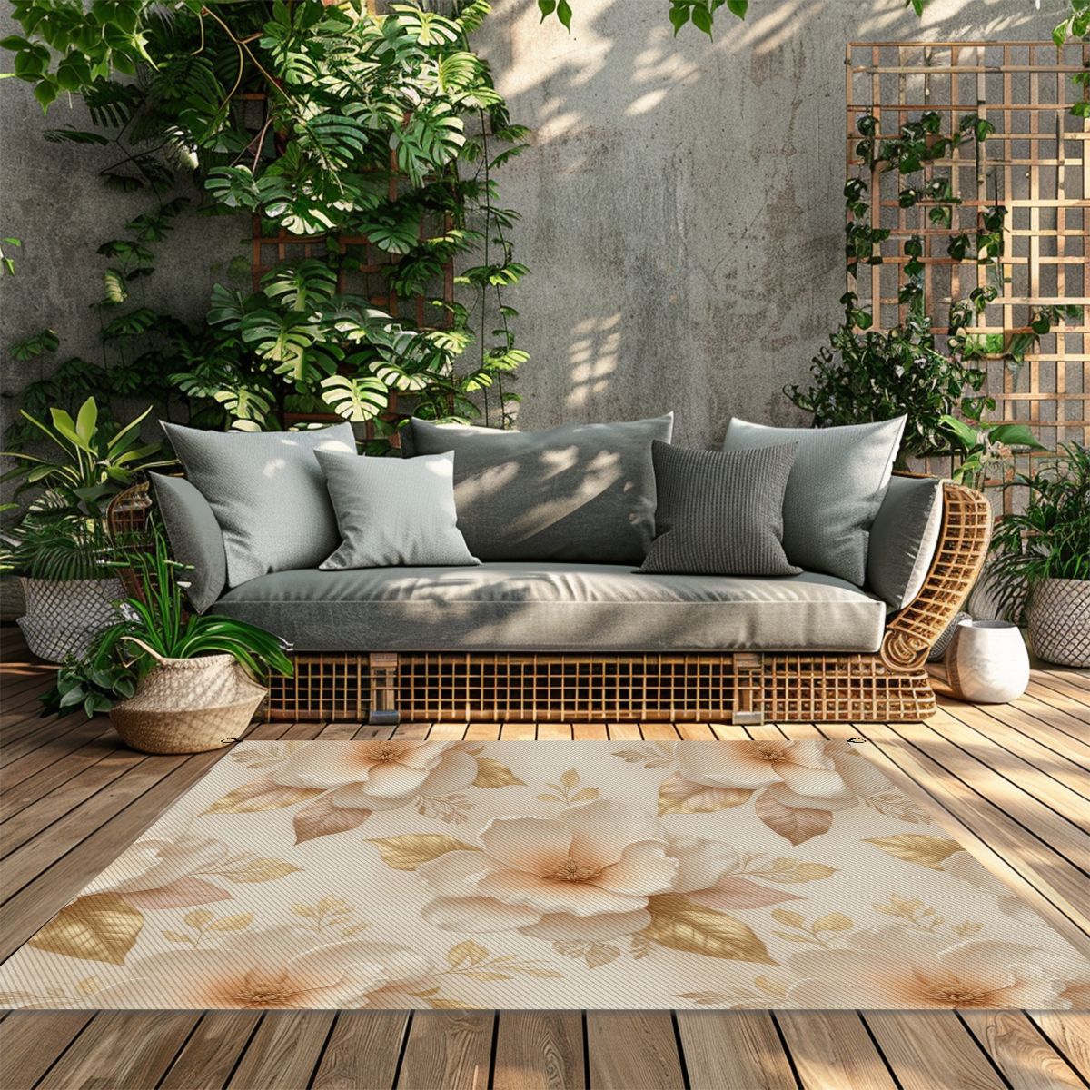 Outdoor Plastic Straw Rug 04magnoliechampagneaop