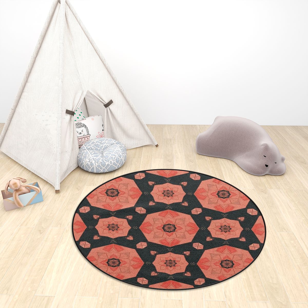 Camelia — Round rug, velvet