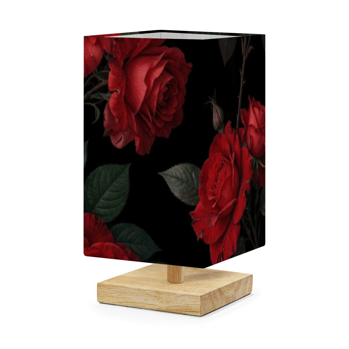 Roze Czerwone — Lampa stołowa kwadratowa