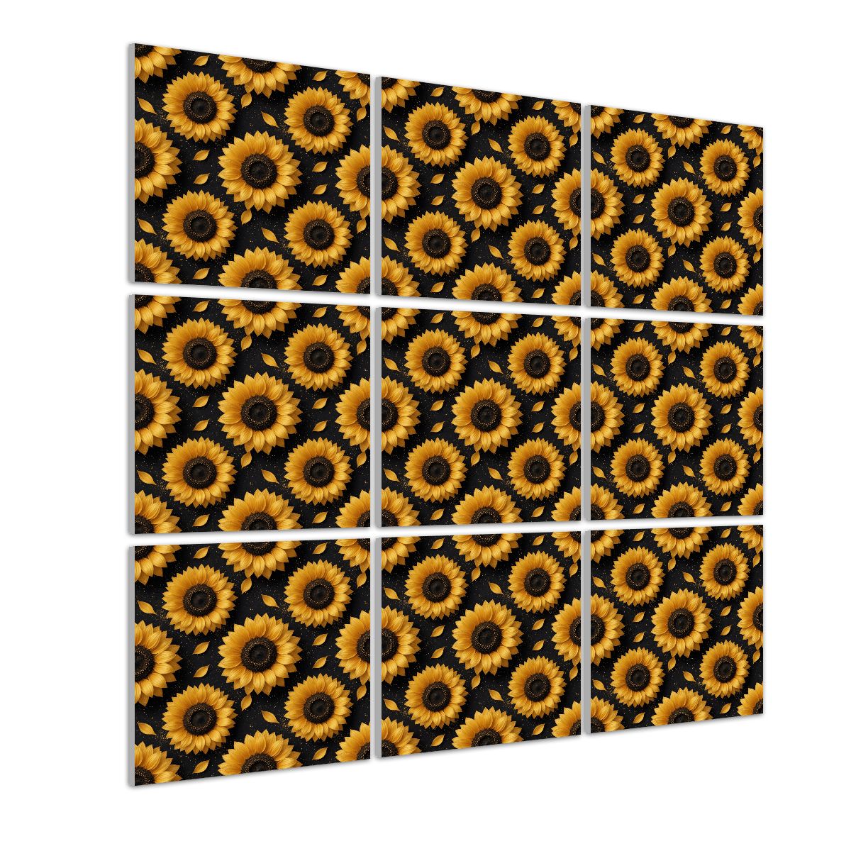 Sound Absorbing Wall Art 9 pcs 47slonecznikiv2aop