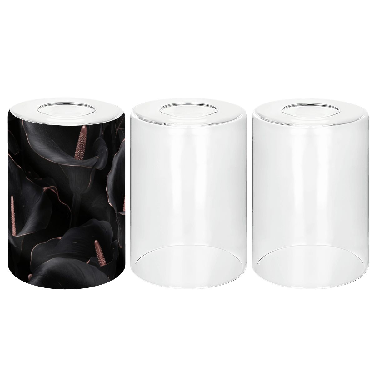 Cylindrical Glass Lampshade 3 pcs 30kalienoirv2aop