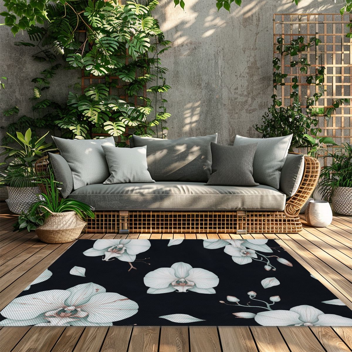 Outdoor Plastic Straw Rug 03orchideenocaop