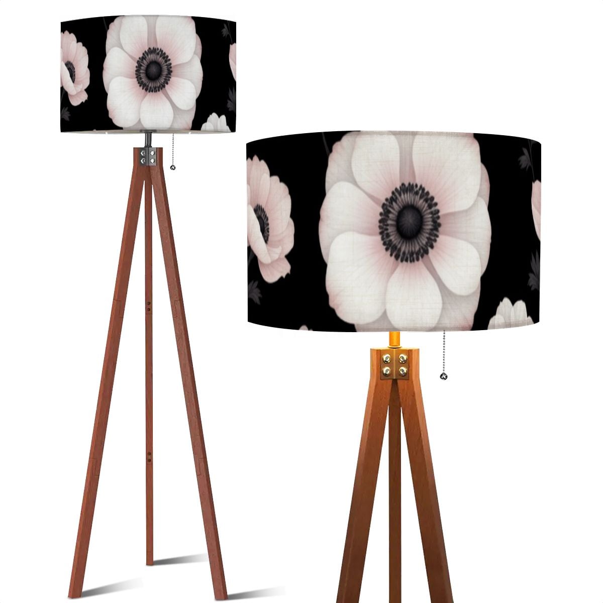Tripod Floor Lamp (Made in USA) 21anemonynoiraop
