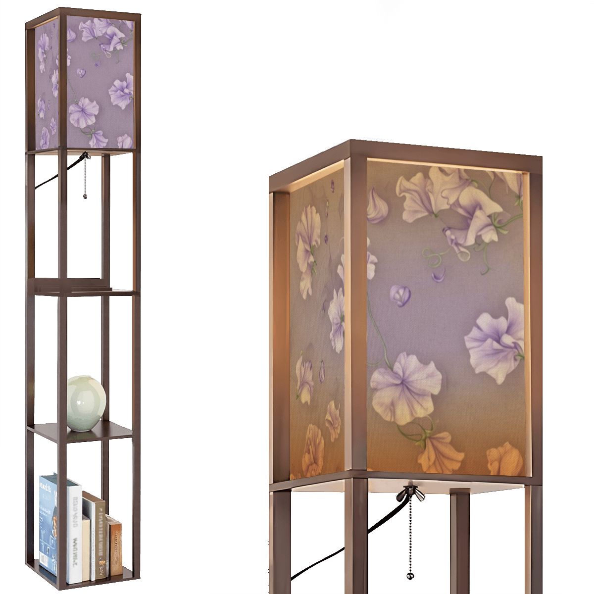 Floor Lamp with Shelves 23groszeklawendaaop