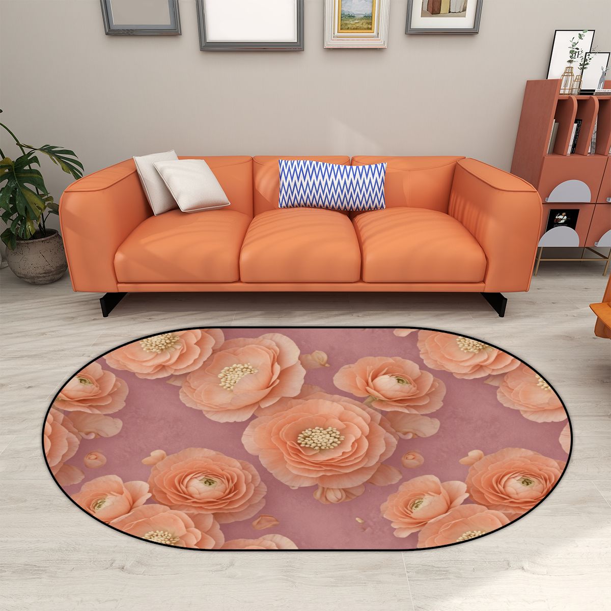 Jaskry Brzoskwinia — Round rug