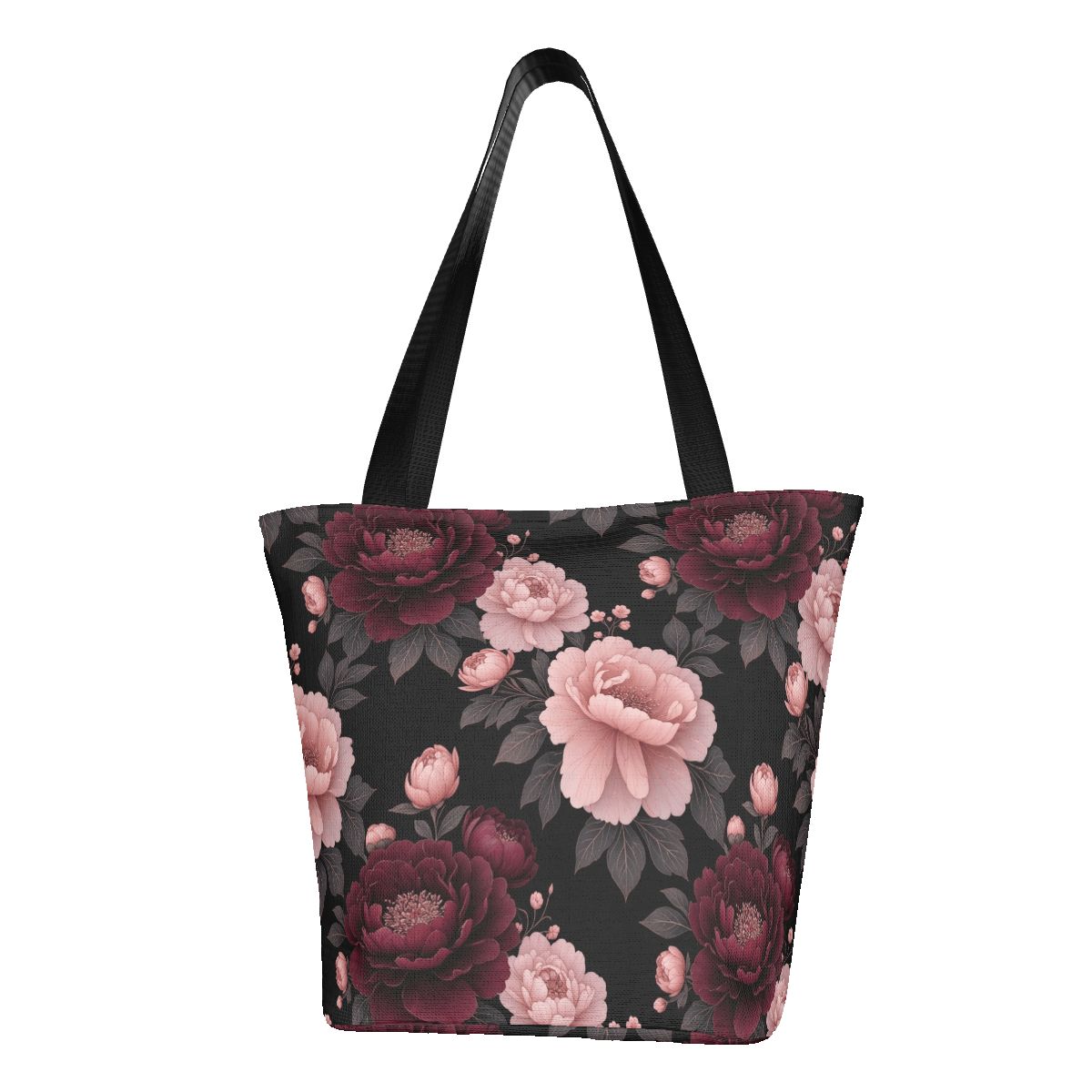 Shoulder Shopping Tote Bag for Women 01peoniegardenaop