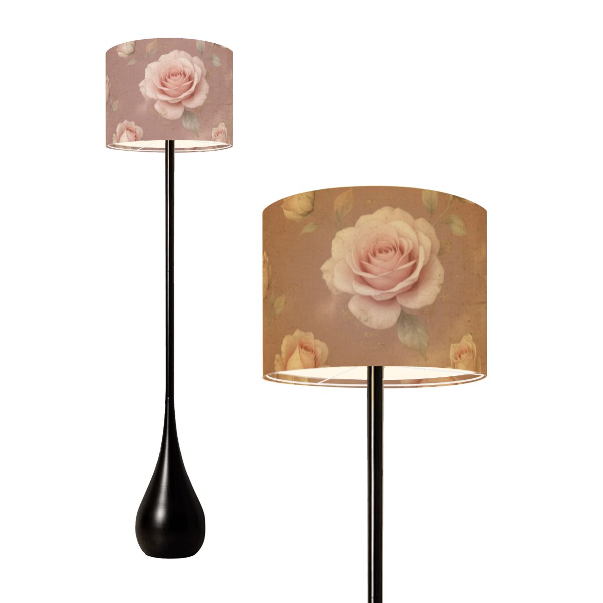 Roze Blush — Lampa podłogowa kropla