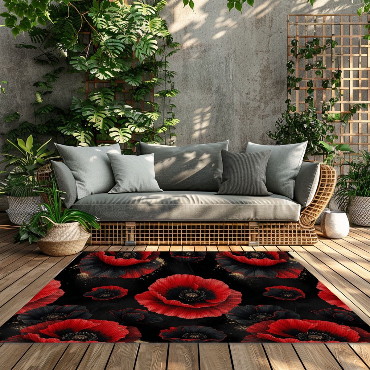 Outdoor Plastic Straw Rug 17makinoiraop