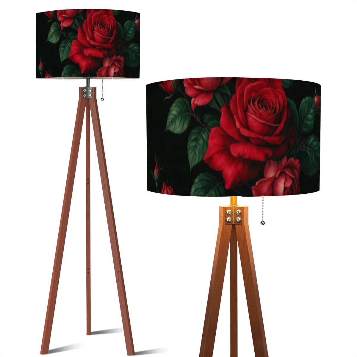 Roze Czerwone — Lampa podłogowa na trójnogu