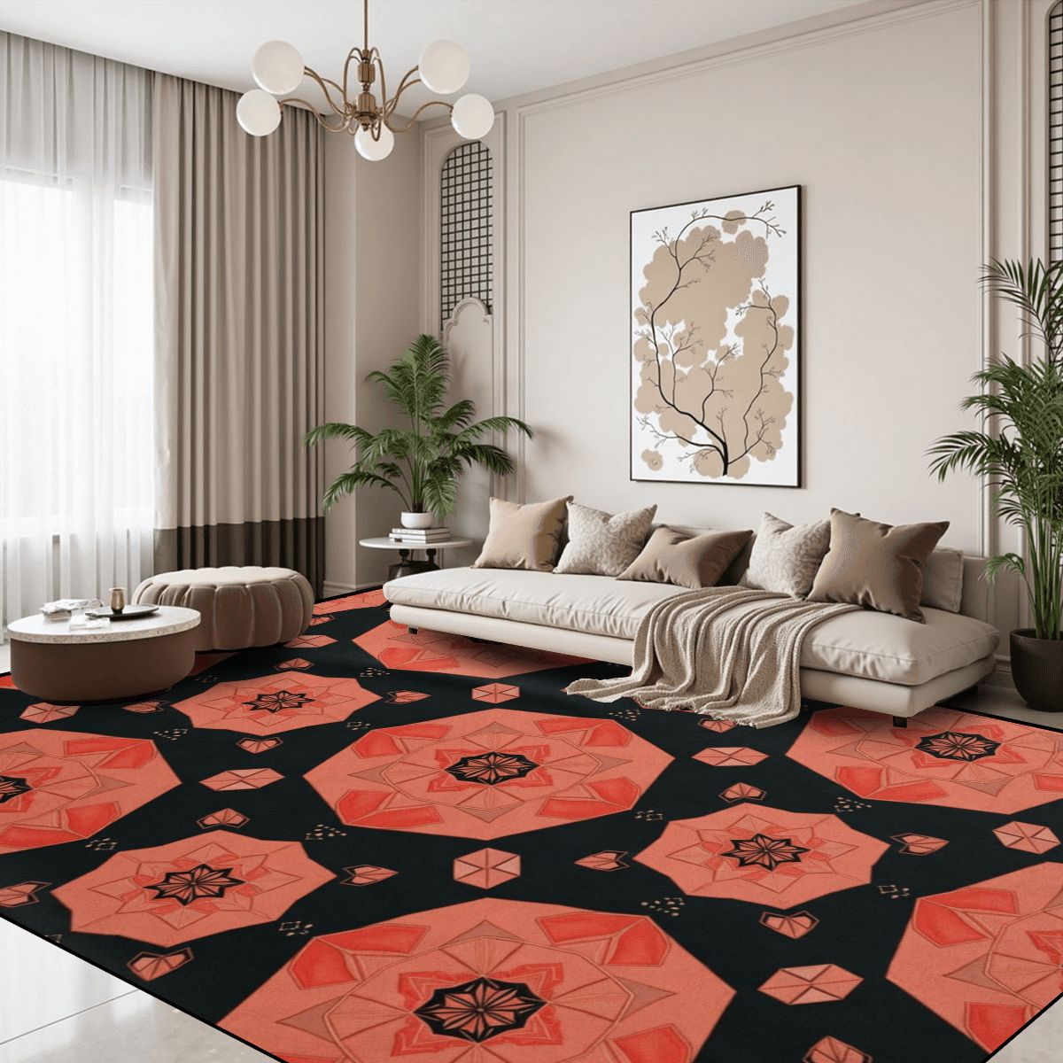 Large Area Rug Floor Carpet (7:5) 41cameliav2aop