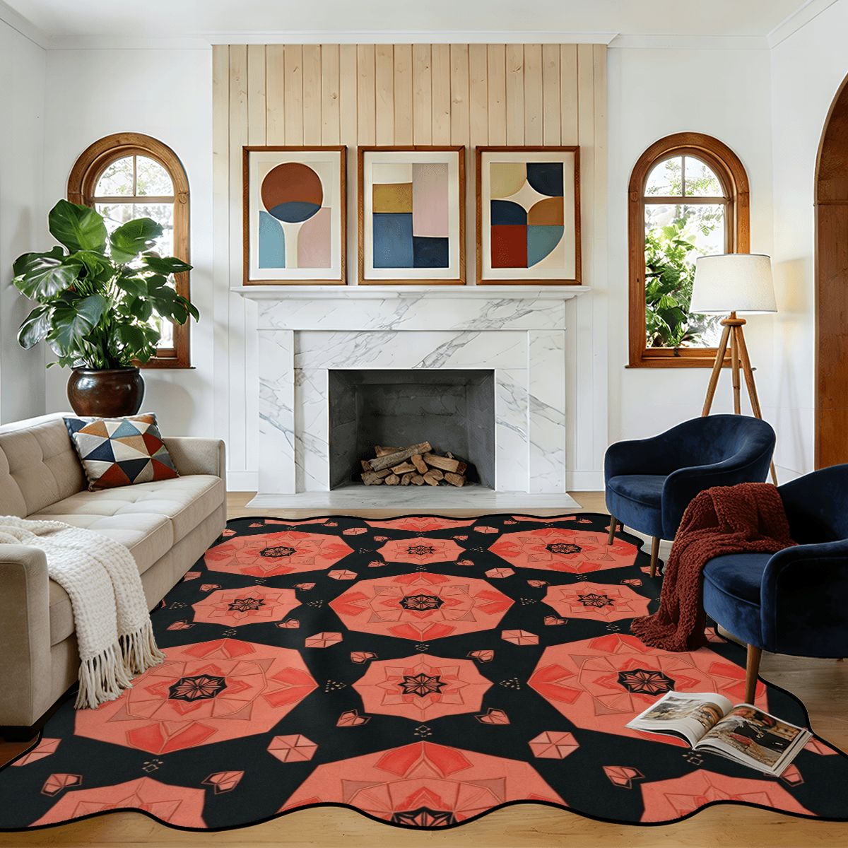 Camelia — Scalloped rug