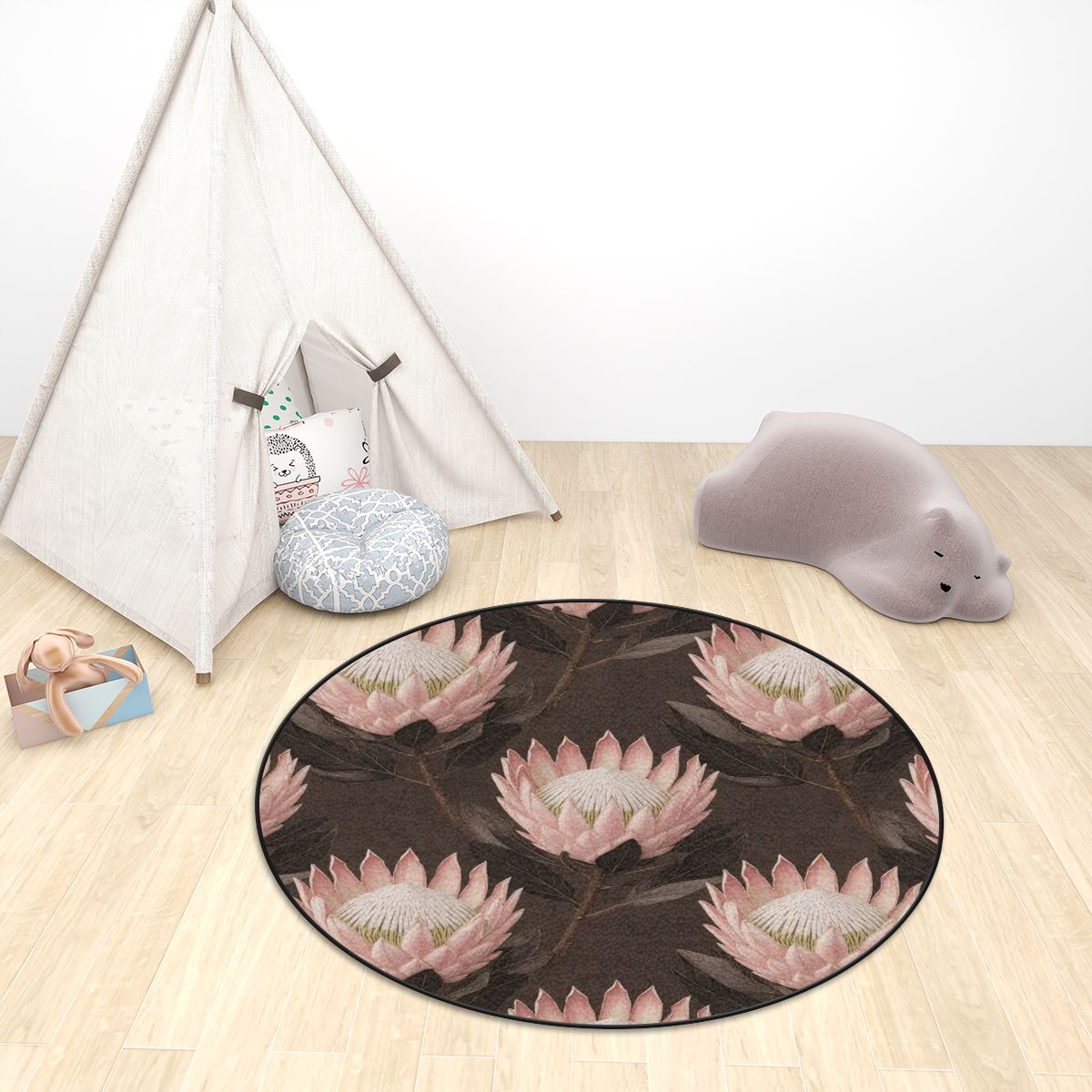 Multiple Sizes Plush Round Area Rug 45proteav2aop