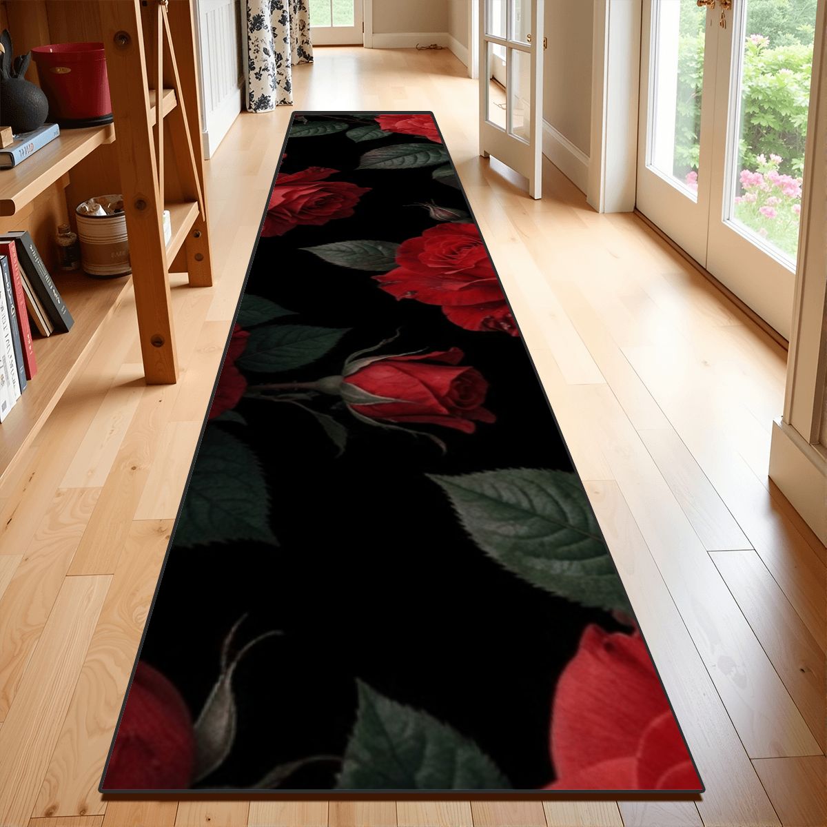 Runner Rug 24"x120" 12rozeczerwoneaop