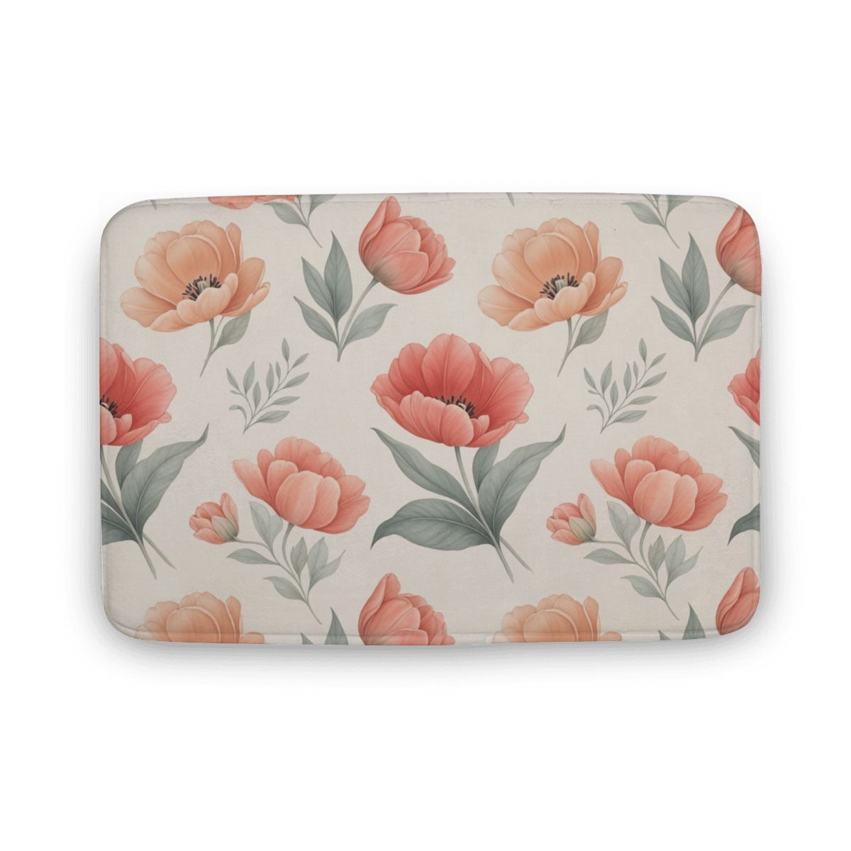 Tulipany Peach — Rug, velvet