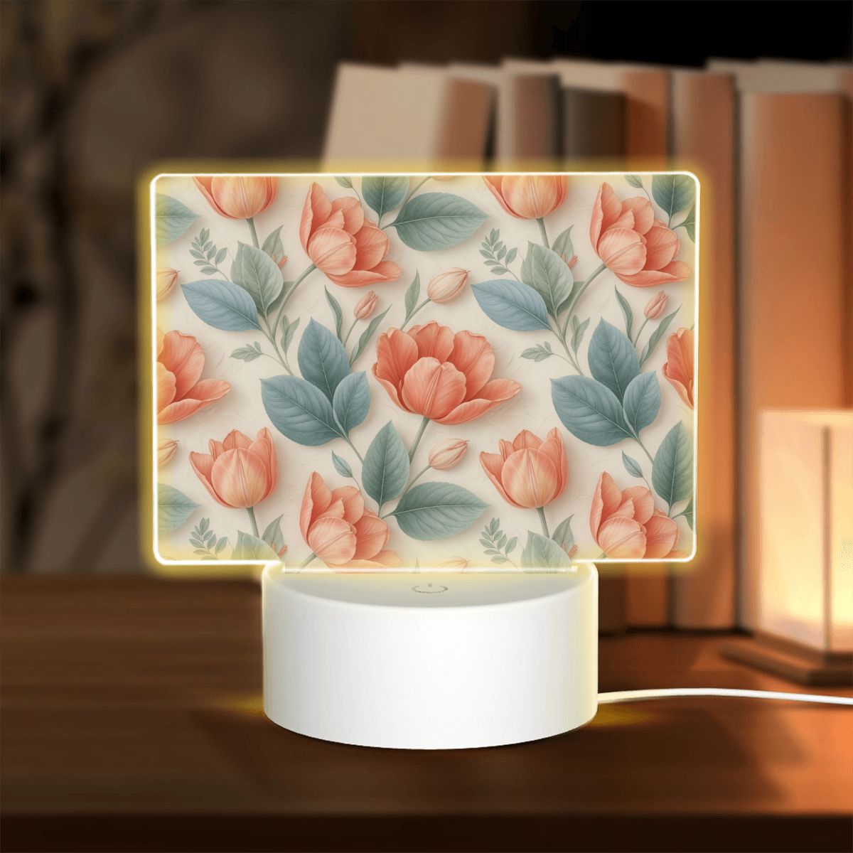 Rectangular Acrylic Night Light 39tulipanyv2aop