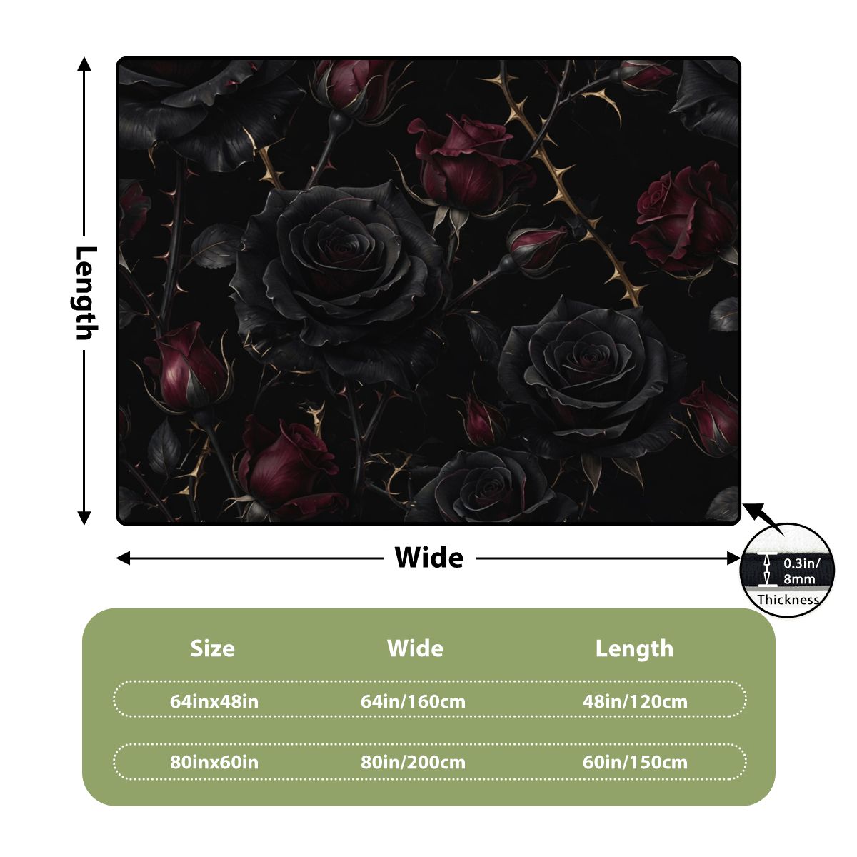 Noir Rose — Teppich