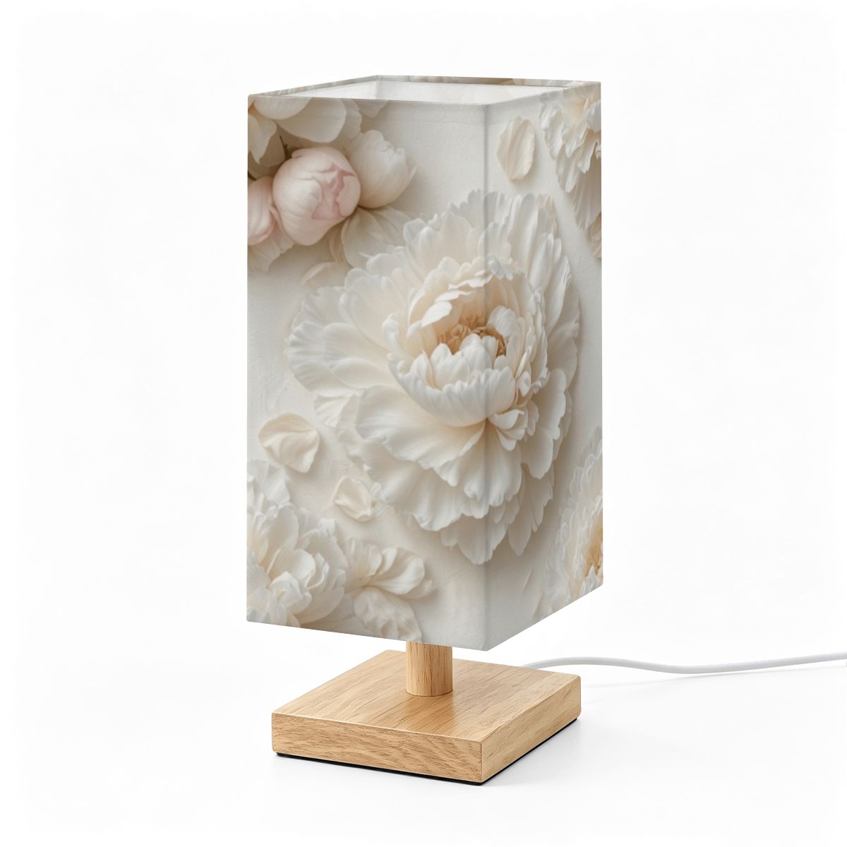 Large Square Table Lamp 36peoniebialav2aop