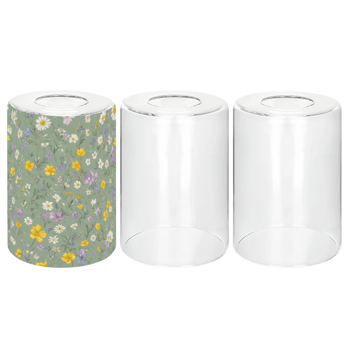 Cylindrical Glass Lampshade 3 pcs 24lackaszalwiaaop