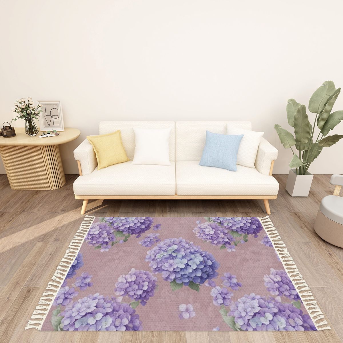 Hortensje Dense — Rug with tassels