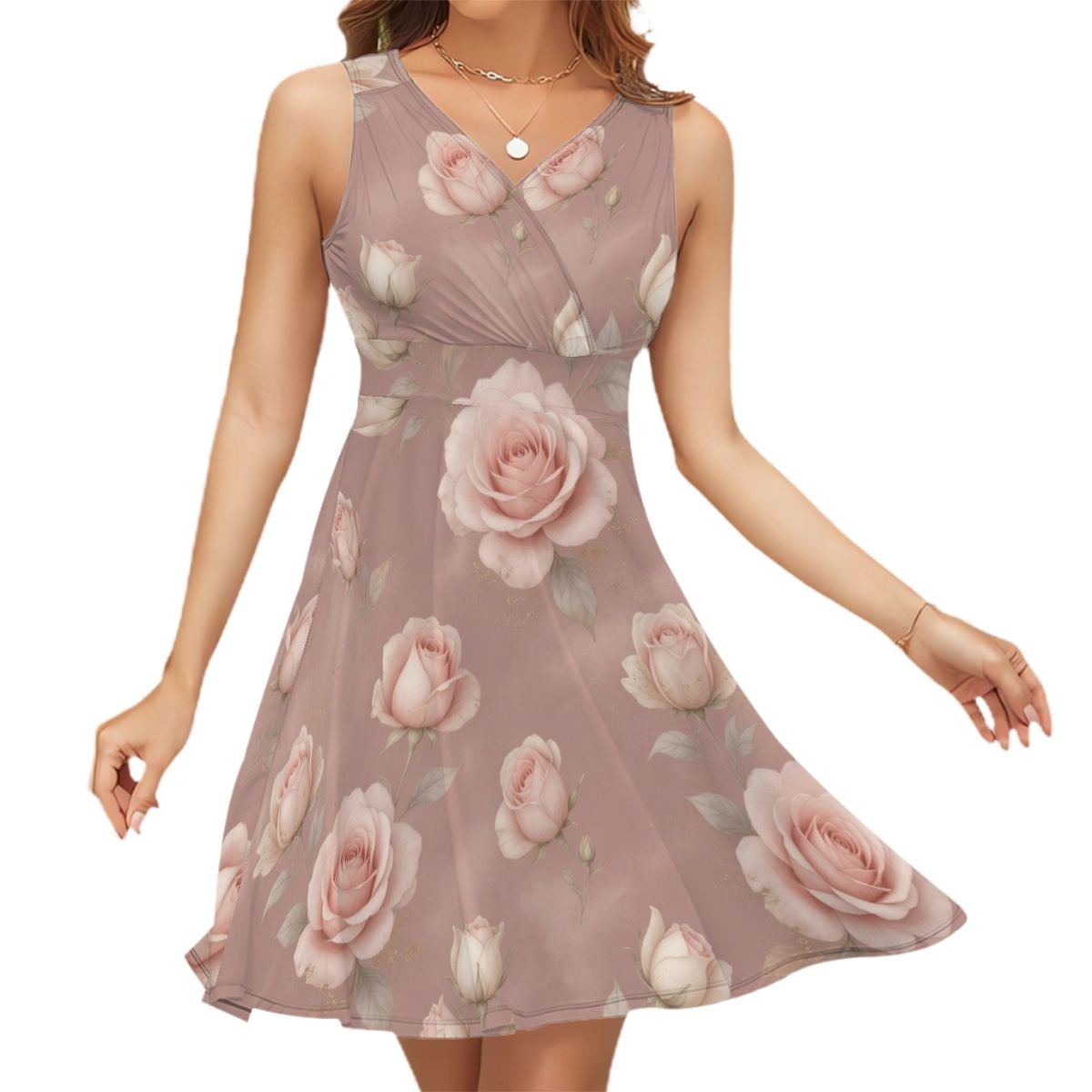 Roze Blush — Sukienka bez rękawów