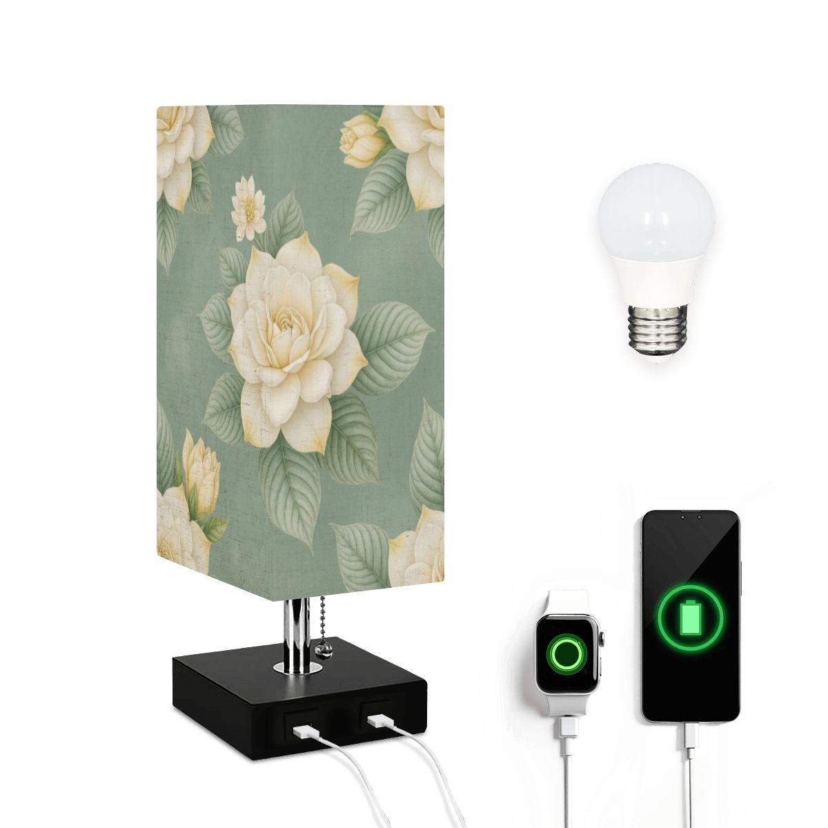 Gardenie — Lampa stołowa kwadratowa