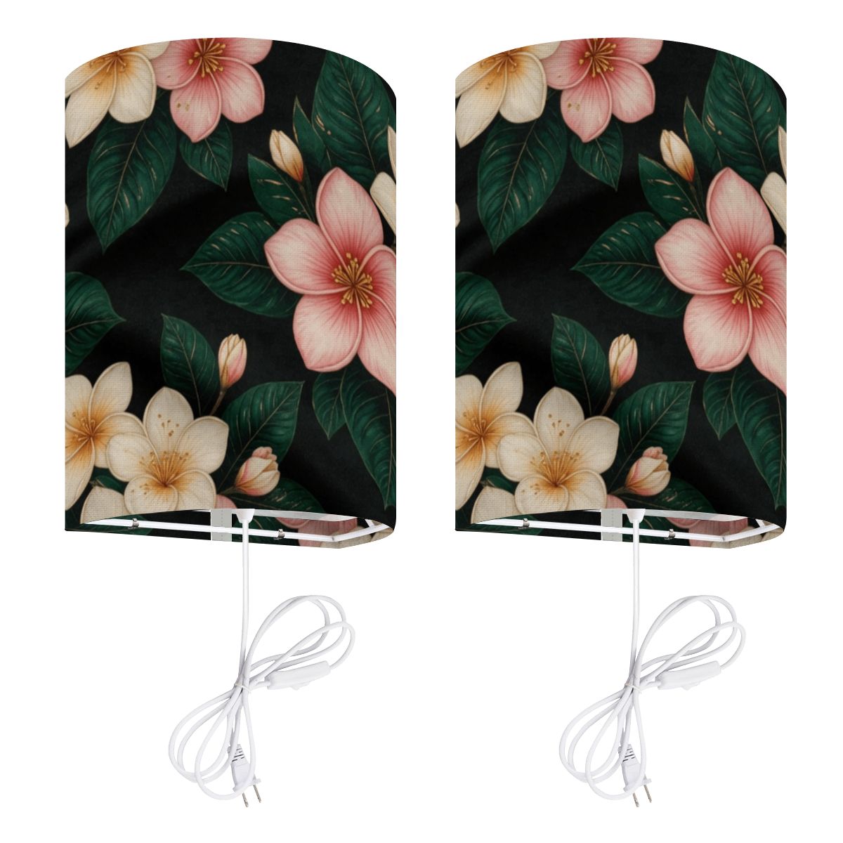 Plugin Wall Sconces Set of Two 35plumeriav2aop