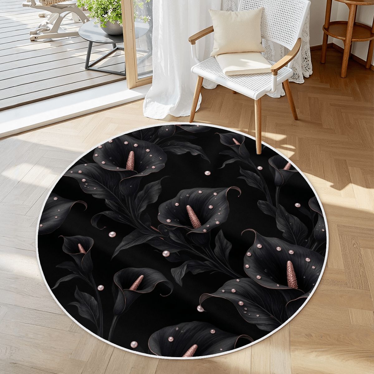Kalie Noir — Round rug