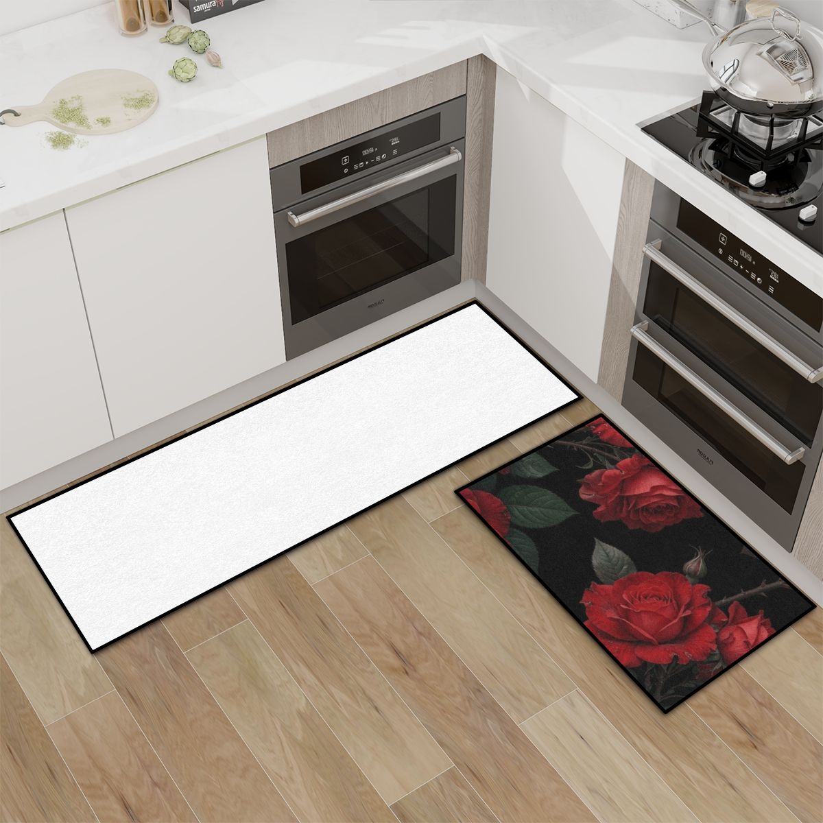 Roze Czerwone — Kitchen rug set