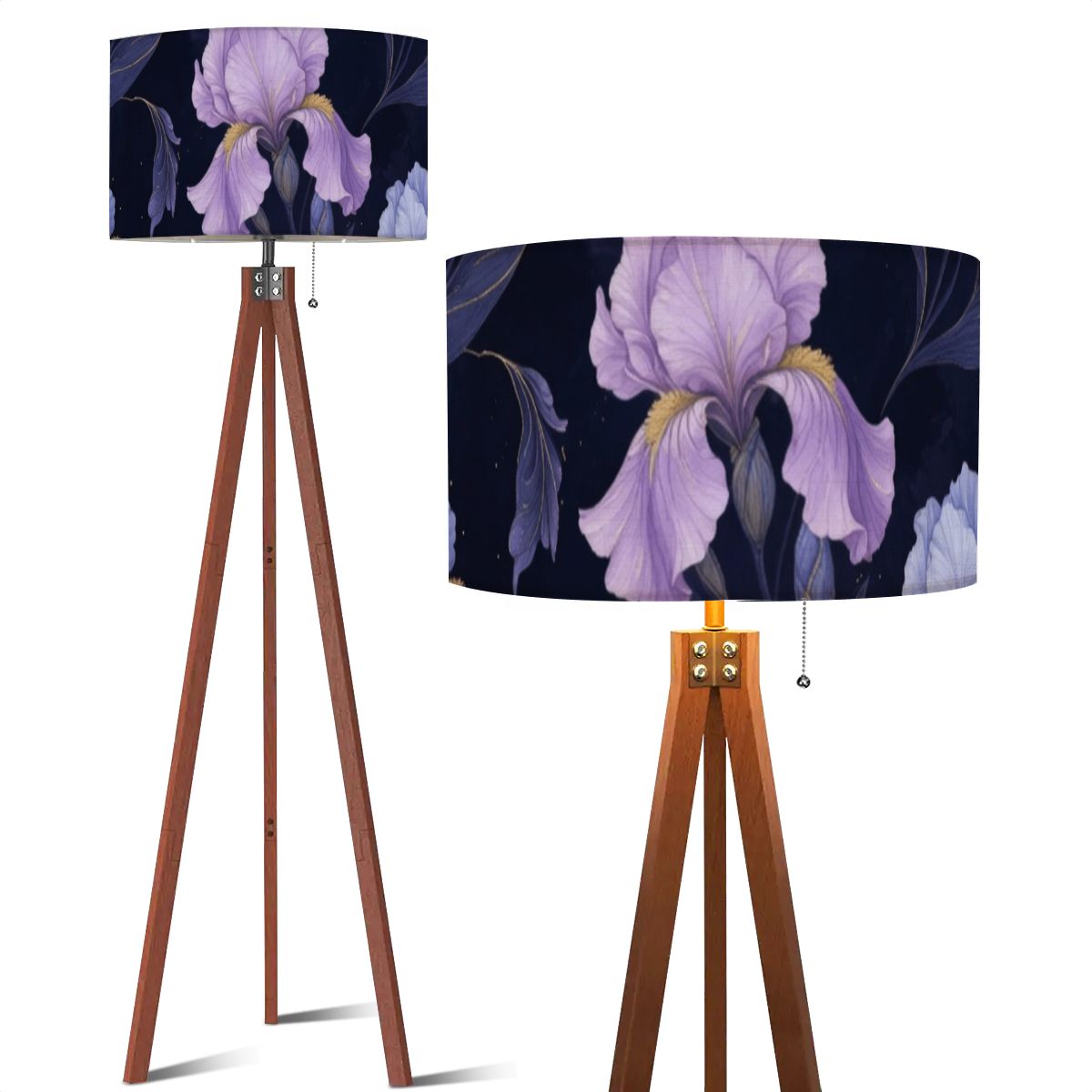Irysy Indigo — Lampa podłogowa na trójnogu