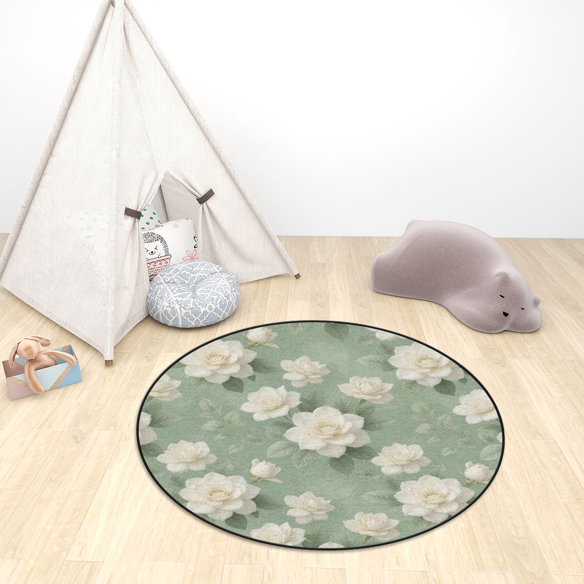 Multiple Sizes Plush Round Area Rug 18gardeniesageaop