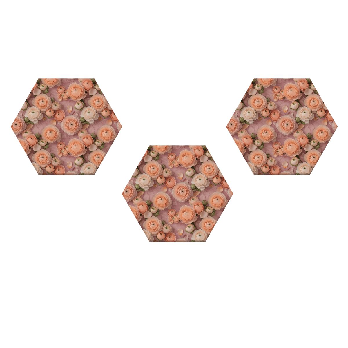 Hexagon Sound Absorbing Panels 3 Pieces 44jaskryv2aop