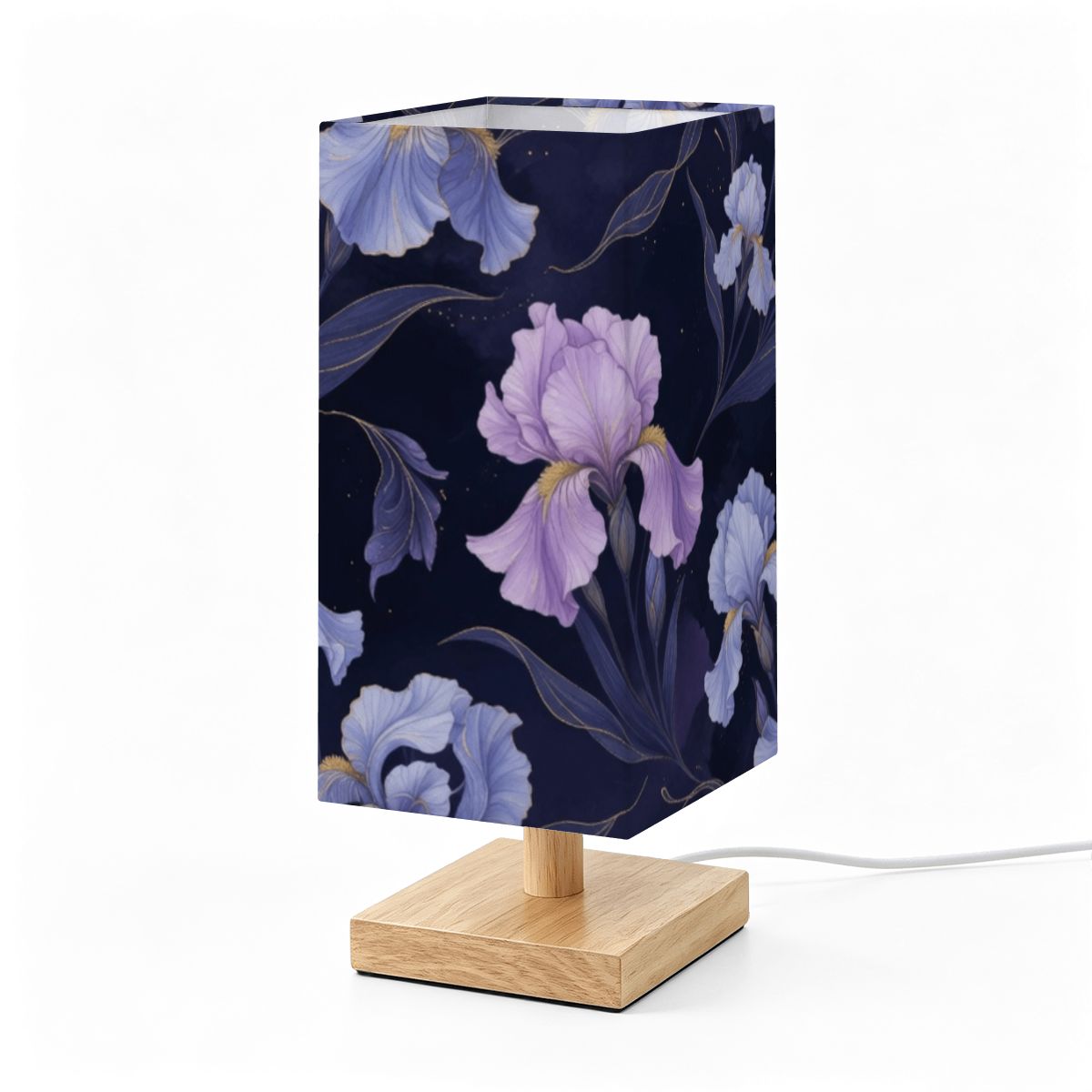 Irysy Indigo — Lampa stołowa kwadratowa