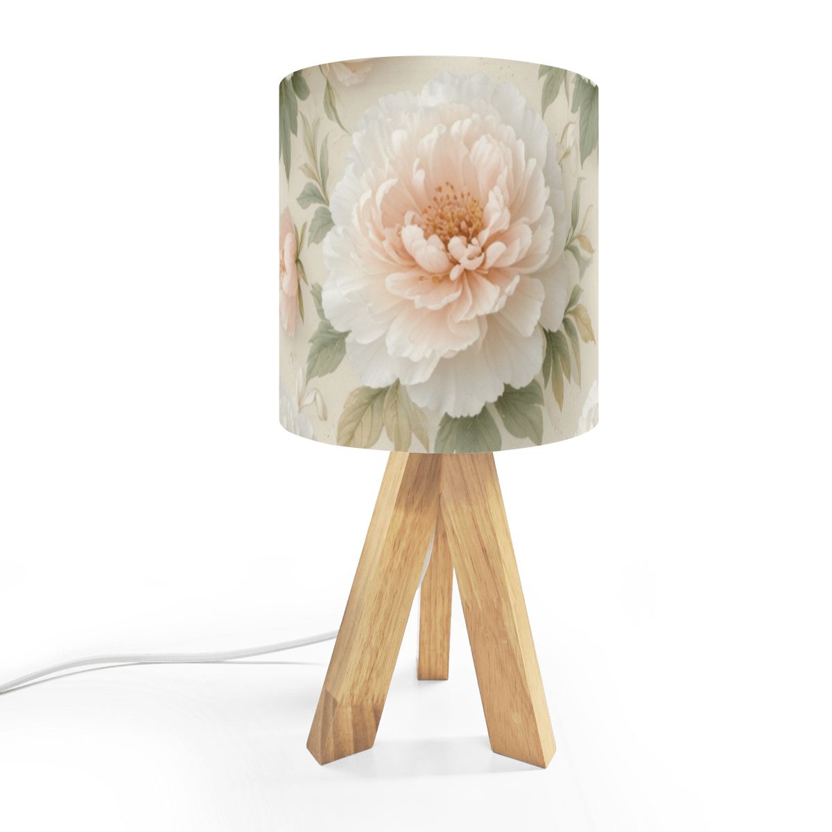 Peonie Biala — Lampa stołowa na trójnogu