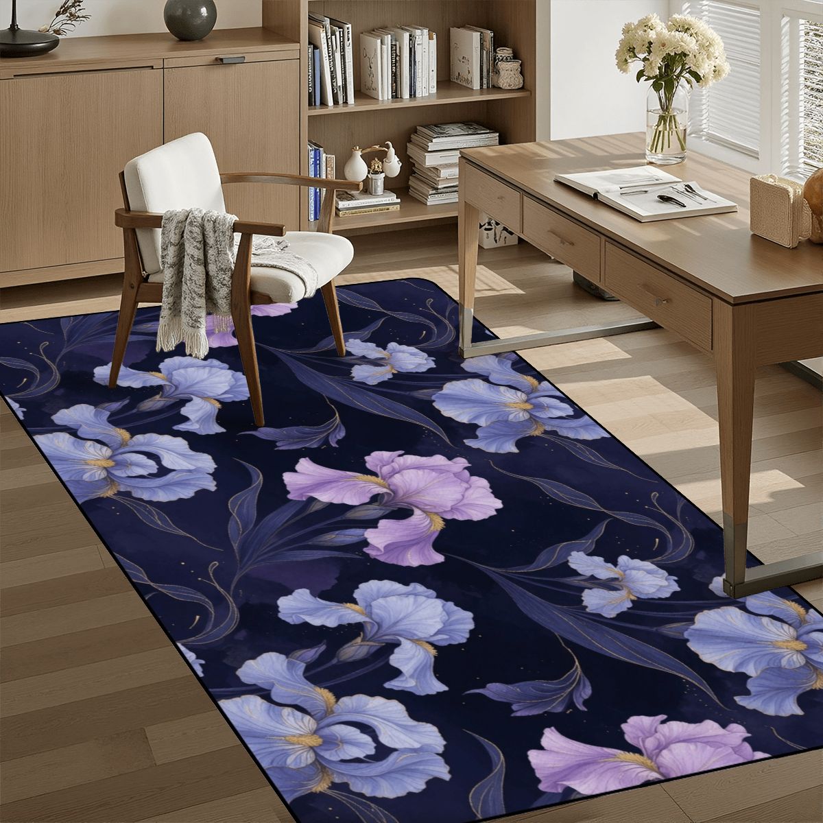 Multiple Sizes Widened Runner Rug 13irysyindigoaop