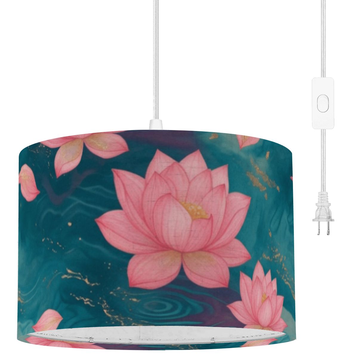 Lotosy Teal — Chandelier