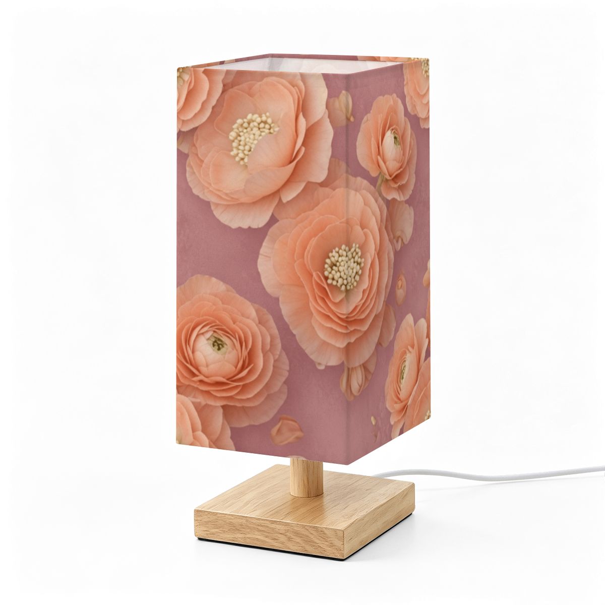Jaskry Brzoskwinia — Lampa stołowa kwadratowa