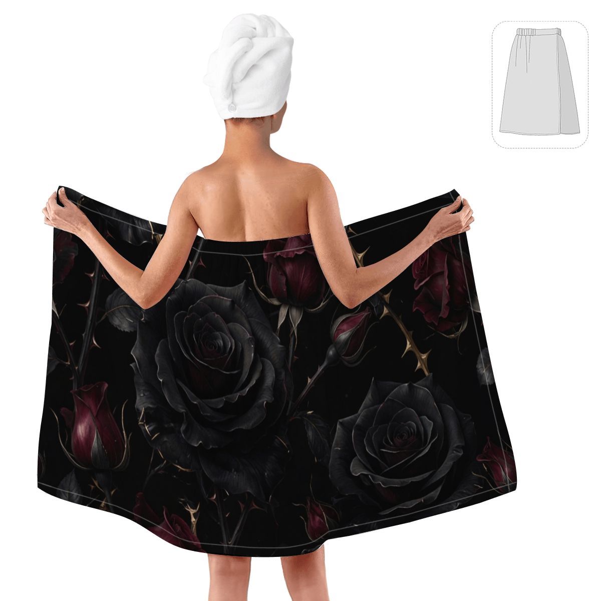 Wrap Towel for Women 09noirroseaopbezfald