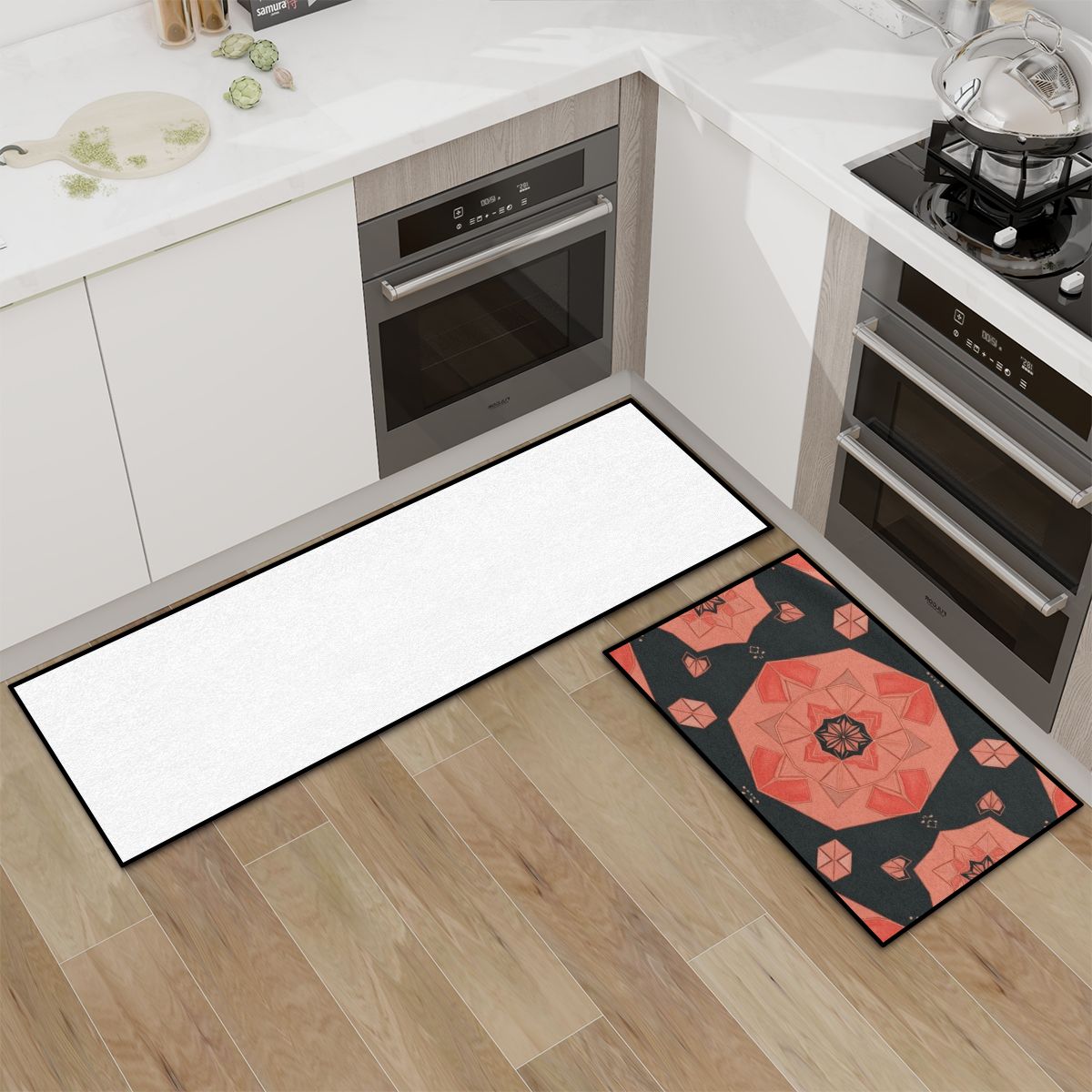 Kitchen Area Rug Set for Floor NonSlip Washable 41cameliav2aop