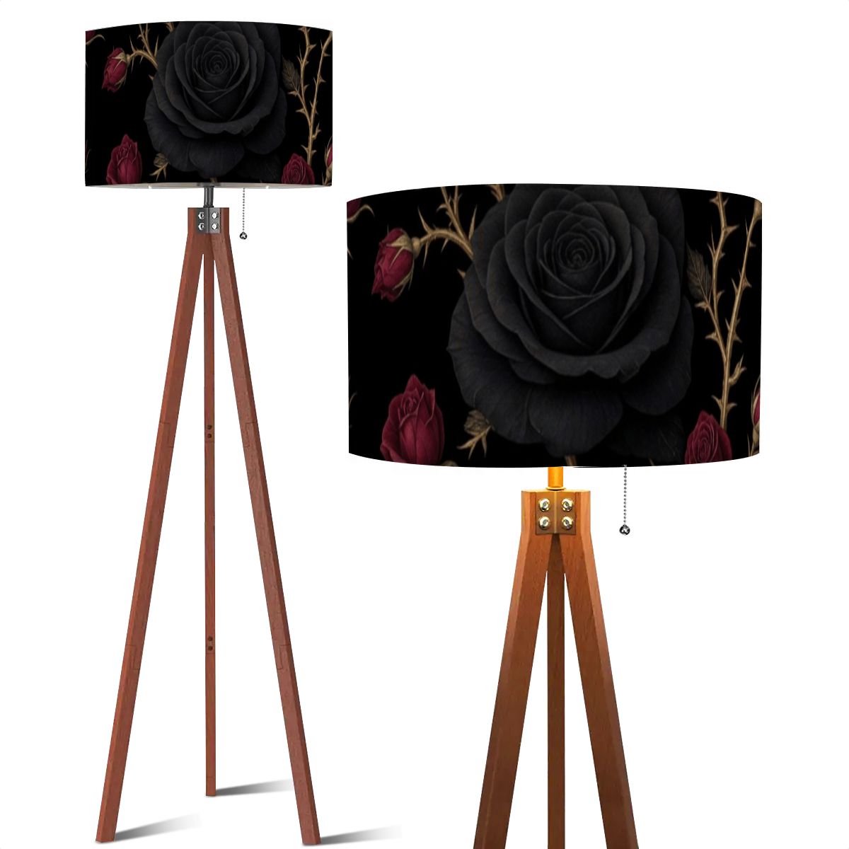 Noir Rose — Lampa podłogowa na trójnogu