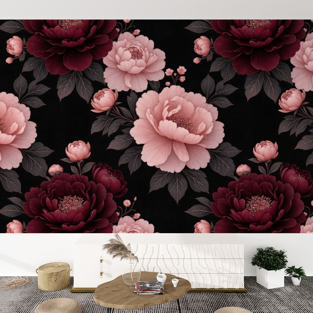 Self Adhesive Wallpaper 01peoniegardenaop