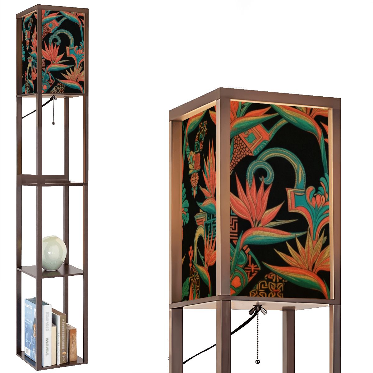 Floor Lamp with Shelves (Made in USA) 50rajskiptakv2aop